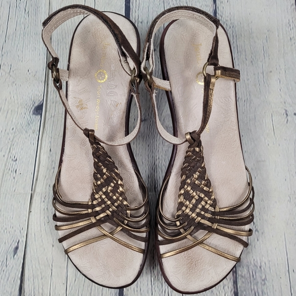 JAMBU | Acapulco Short Wedge Design woven strappy open toe sandals - Picture 4 of 10